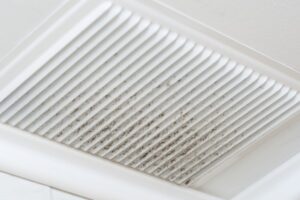 dirty vent inhibits good airflow